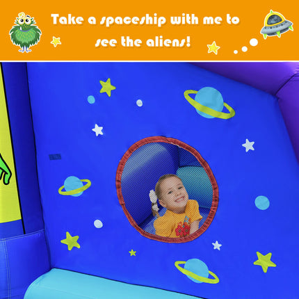 Inflatable Bounce House Alien Style Jumping Bouncy Castle with Slide