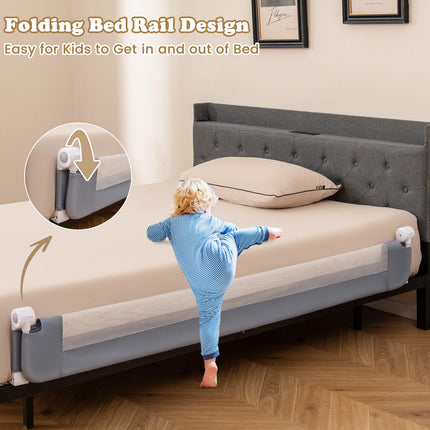 BABY JOY Extra Long Swing Down Safety Bed Guard for Convertible Crib