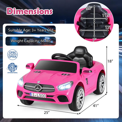Costzon Ride On Car 12V Licensed Mercedes Benz Electric Vehicles