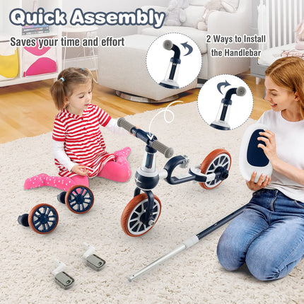 BABY JOY 4 in 1 Tricycle for Toddlers, Kids Trike Baby Balance Bike, Boy Girl Ride-on Toy