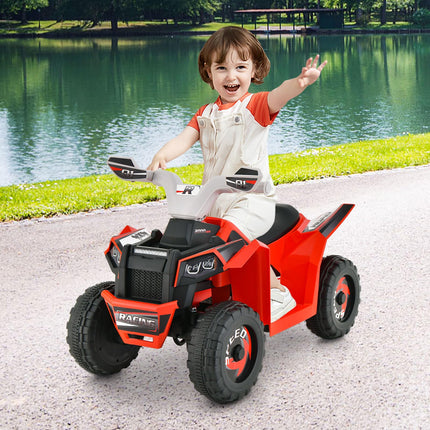 Costzon Kids ATV, 6V Battery Powered Electric Vehicle with Forward/Reverse Switch