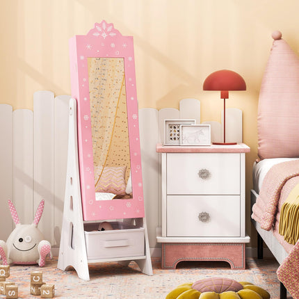 Costzon Kids Vanity & Jewelry Armoire Cabinet