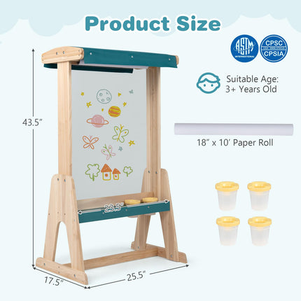 Costzon Easel for Kids Indoor Outdoor Art Toddler Easel
