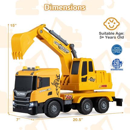 Costzon Licensed Scania Excavator Toy with Adjustable Arm Bucket(Excavator)