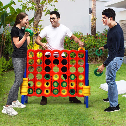 Costzon Giant 4-in-A-Row, Jumbo 4-to-Score Giant Games for Kids & Adults, With Carrying Bag