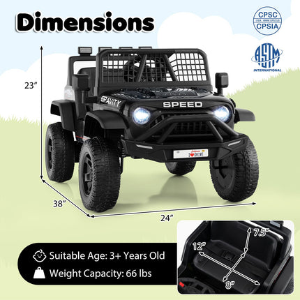 Costzon 24V Ride on Truck Kids Car for Boys & Girls Aged 3+