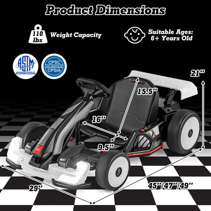 Costzon Licensed Audi 24V Kids Go Kart