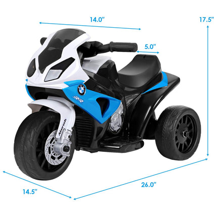 Costzon Kids Motorcycle Licensed BMW 6V Battery Powered 3 Wheels Toddler Motorcycle W/Spring Suspension