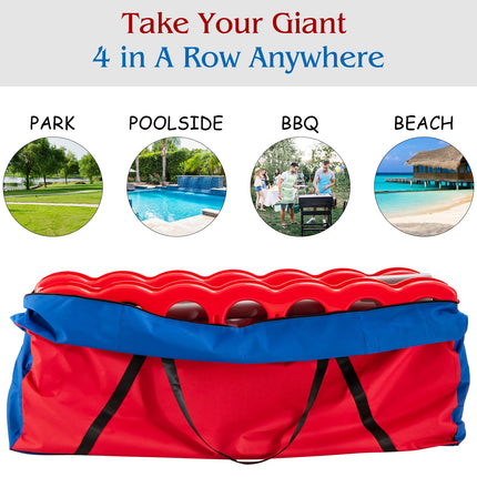 Costzon Giant 4 in a Row Game Carrying Bag (Game Not Included), Carry and Storage Bag for Jumbo 4-to-Score Giant Game Set