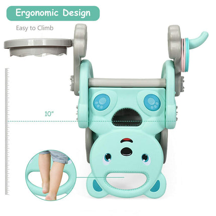 Costzon 5 in 1 Toddler Slide Rocking Toy, Slide for Kids with Detachable Stool