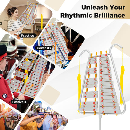Costzon Marching Glockenspiel 29 Note Bell Lyre for Marching Band