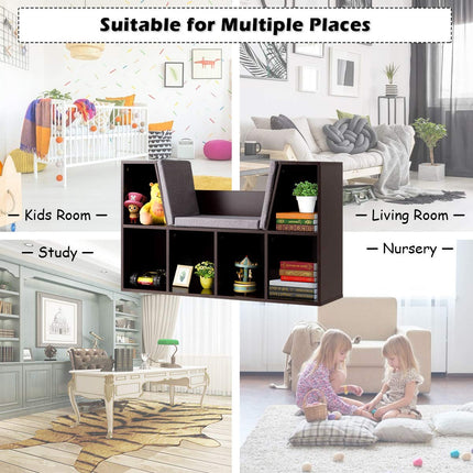 Costzon Kids Bookshelf with Reading Nook