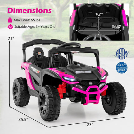 Costzon 12V Kids UTV Ride On Car Battery Powered Electric Vehicle with Remote Control