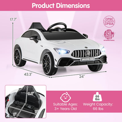 Costzon Ride on Car, 12V Licensed Mercedes-Benz Kids’ Electric Vehicles with Parent Remote