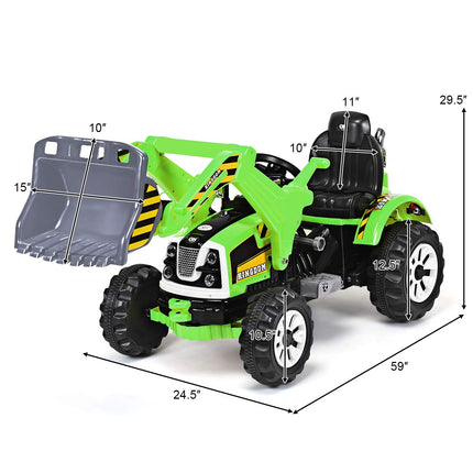 Costzon 12V Battery Powered Kids Ride On Excavator
