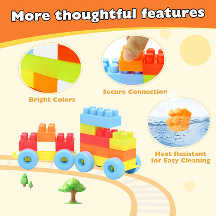 Costzon 150 Pcs Toddler Building Blocks Toy Stacking Block Set