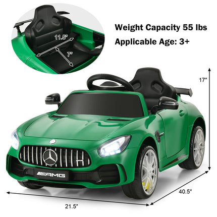 Costzon Ride on Car, 12V Licensed Mercedes Benz GTR Kids Car to Drive, Electric Cars for Kids