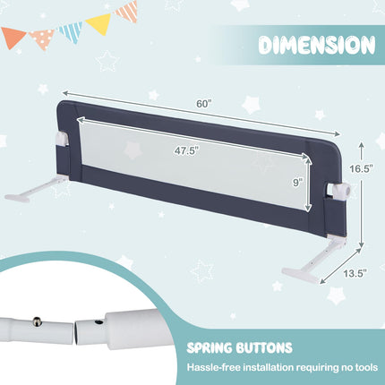 Swing Down Safety Bed Guard for Convertible Crib