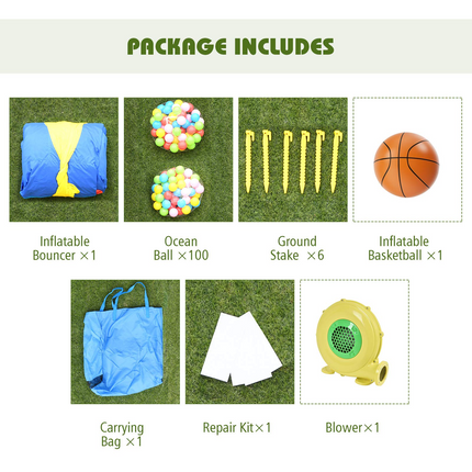 BOUNTECH Inflatable Bounce House, Bouncy House for Kids 5-12 Indoor Outdoor Party Family, Toddler Jump Castle Bounce House