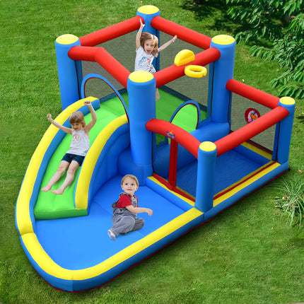BOUNTECH Inflatable Water Slide, Bouncy House for Kids 5-12 Indoor Outdoor Party Family with Target Balls