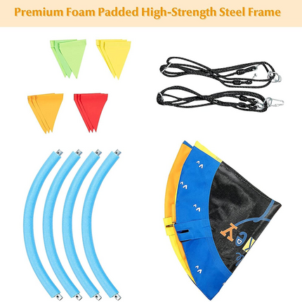 Costzon 550lbs Metal Swing Sets for Backyard, Heavy Duty Full Steel Swing Frame A-Frame Swing Stand