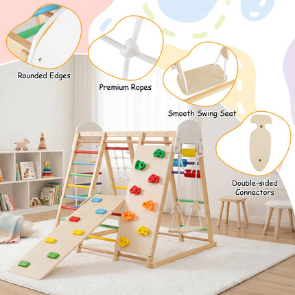 Costzon Indoor Playground, 8-in-1 Foldable Indoor Jungle Gym for Kids