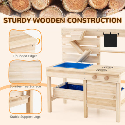 Costzon Outdoor Play Kitchen w/Detachable Sandbox