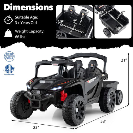 Costzon Kids Ride On UTV Car 12V Battery Powered Electric Vehicle