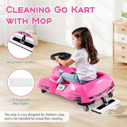 12V Electric Cleaning Go Kart with Detachable Mop and Remote Control