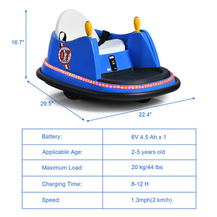 Costzon Bumper Car for Kids, 6V Battery Powered Electric Vehicle