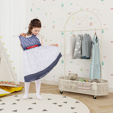 Costzon Kids Clothing Rack, Height Adjustable Kids Dress Up Storage for Hanging Clothes