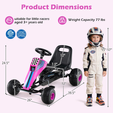 Costzon 4 Wheel Pedal Go Kart