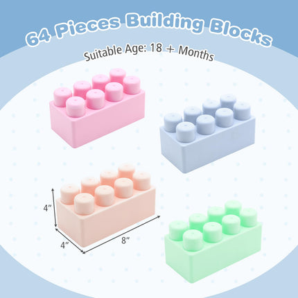Costzon Big Building Blocks 64 PCS Montessori Creative Blocks