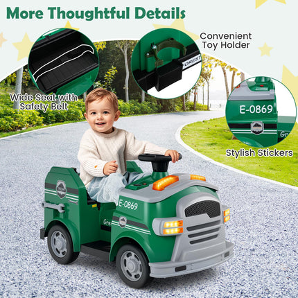 Costzon Ride on Fire Truck 12V Toddler Fire Toy Kids Car w/Shovel & Wrench