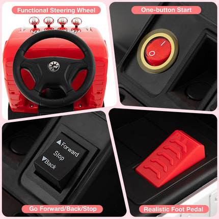 Costzon Ride on Car, 6V Battery Powered Kids Car to Drive with Height Adjustable Seat
