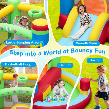 BOUNTECH Inflatable Bounce House with Ball Pit, Music Castle