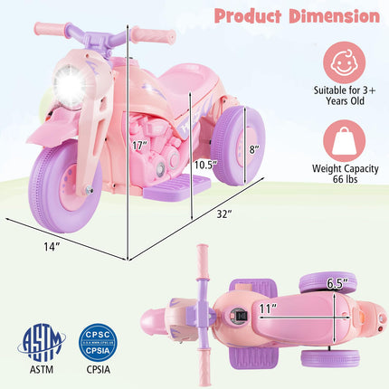 Costzon Kids Motorcycle 6V Battery Powered Ride on Toddler Motorcycle