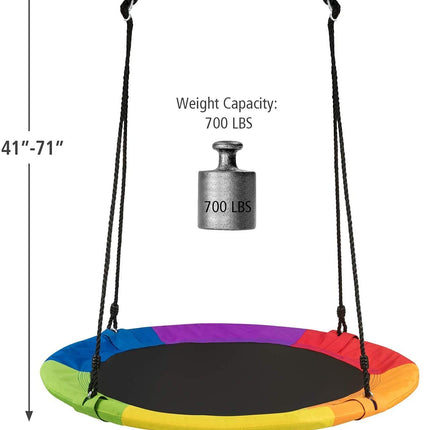 Costzon 550lbs Metal Swing Sets for Backyard, Heavy Duty Full Steel Swing Frame A-Frame Swing Stand