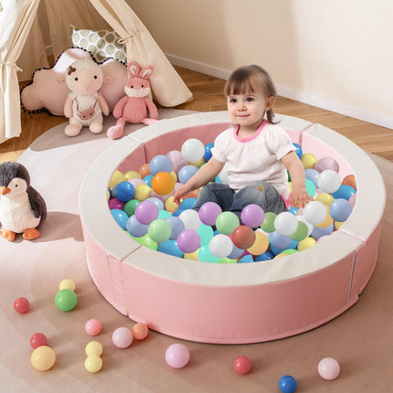 Costzon Ball Pit, Detachable Foam Pool for Toddlers or Dogs with 50 Colorful Ocean Balls