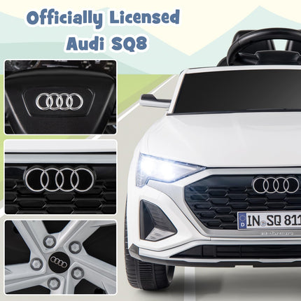 Costzon 12V Kids Ride on Car Licensed Audi SQ8, Remote Control Ride on Toy, Battery Powered Electric Vehicle with Spring Suspension