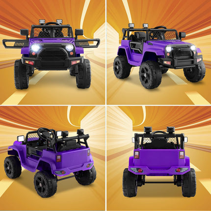 Costzon Ride on Car, 12V Battery Powered Truck Vehicle with Remote Control, Electric Car for Kids
