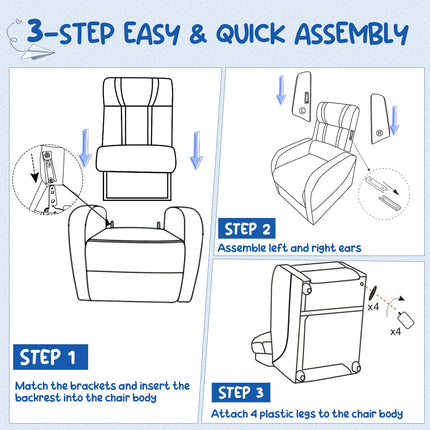 Kids Recliner, Gaming Recliner Chair  -  Costzon