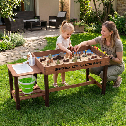 Costzon Sensory Table with Water Pump & Sink