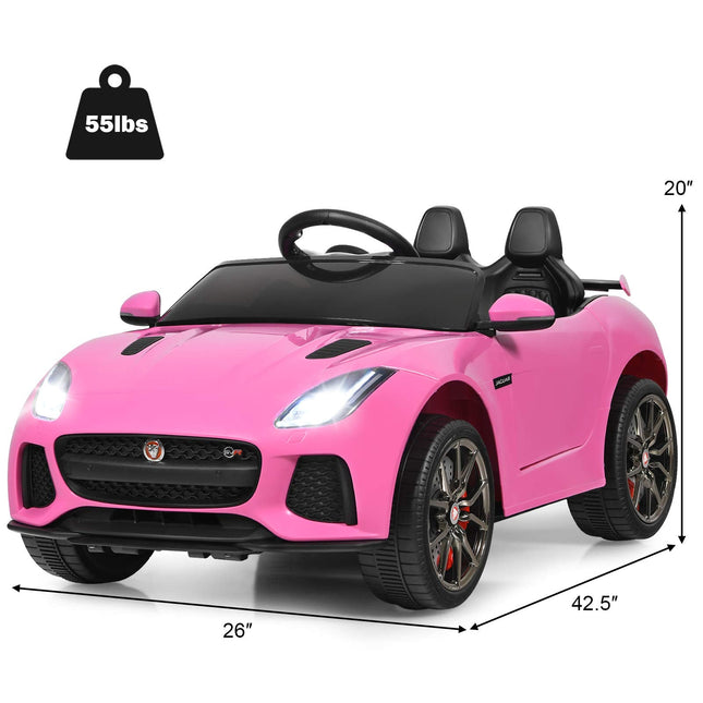 Costzon Ride on Car, 12V Licensed Jaguar F-Type SVR Battery Powered Ride on Toy w/Remote Control