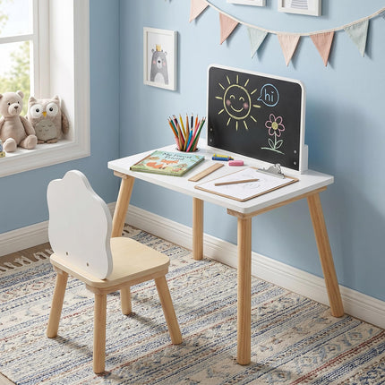 Costzon Weaning Table and Chair Set with Chalkboard | Multi Activity Desk for Toddlers