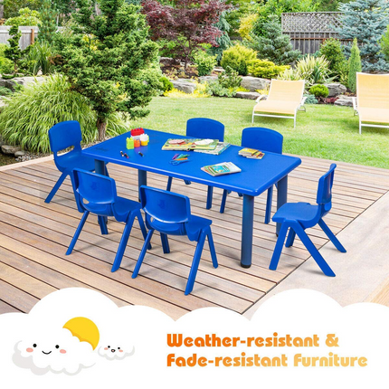 Costzon Plastic Stackable School Chairs, Kids Learning Chairs with 11 inch Seat Height