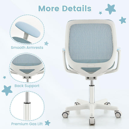 Costzon Kids Desk Chair, Height Adjustable Children Study Computer Chair with Armrests