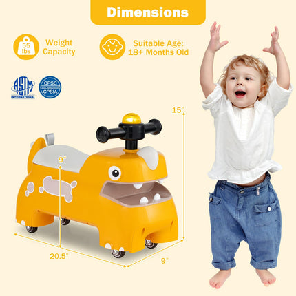 Ride On Push Car Dinosaur Themed Foot to Floor Baby Ride On Sliding Car