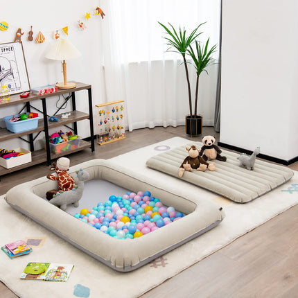 Costzon Toddler Travel Bed, Detachable Kids Air Mattress Set w/Electric Pump & Storage Bag