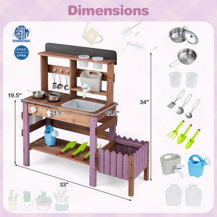Costzon Mud Kitchen for Kids Outdoor